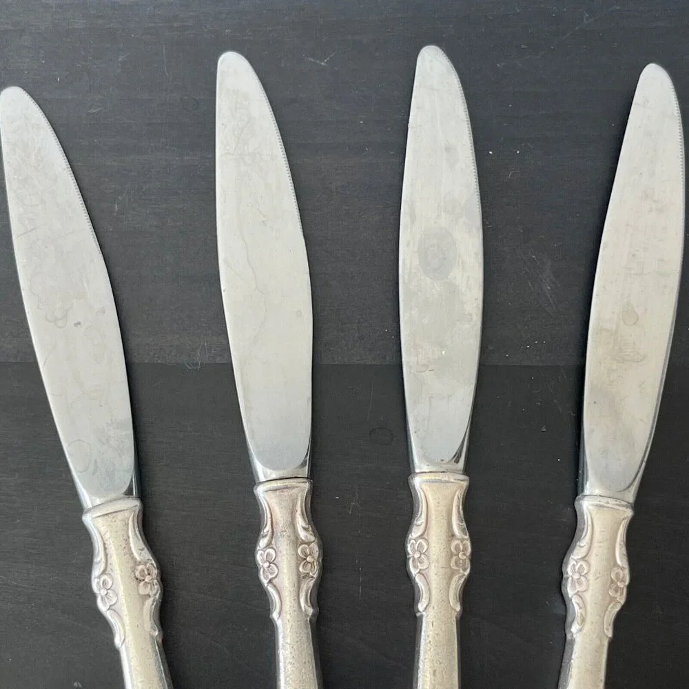 International Deep Silver 1969 Empress ~ 4 Dinner Knives